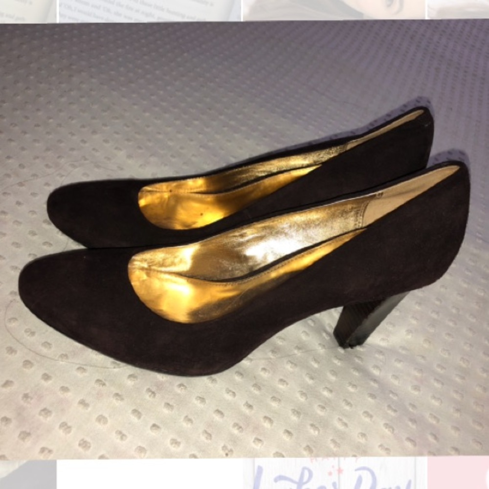 COACH - Dark Brown Velvet Heels